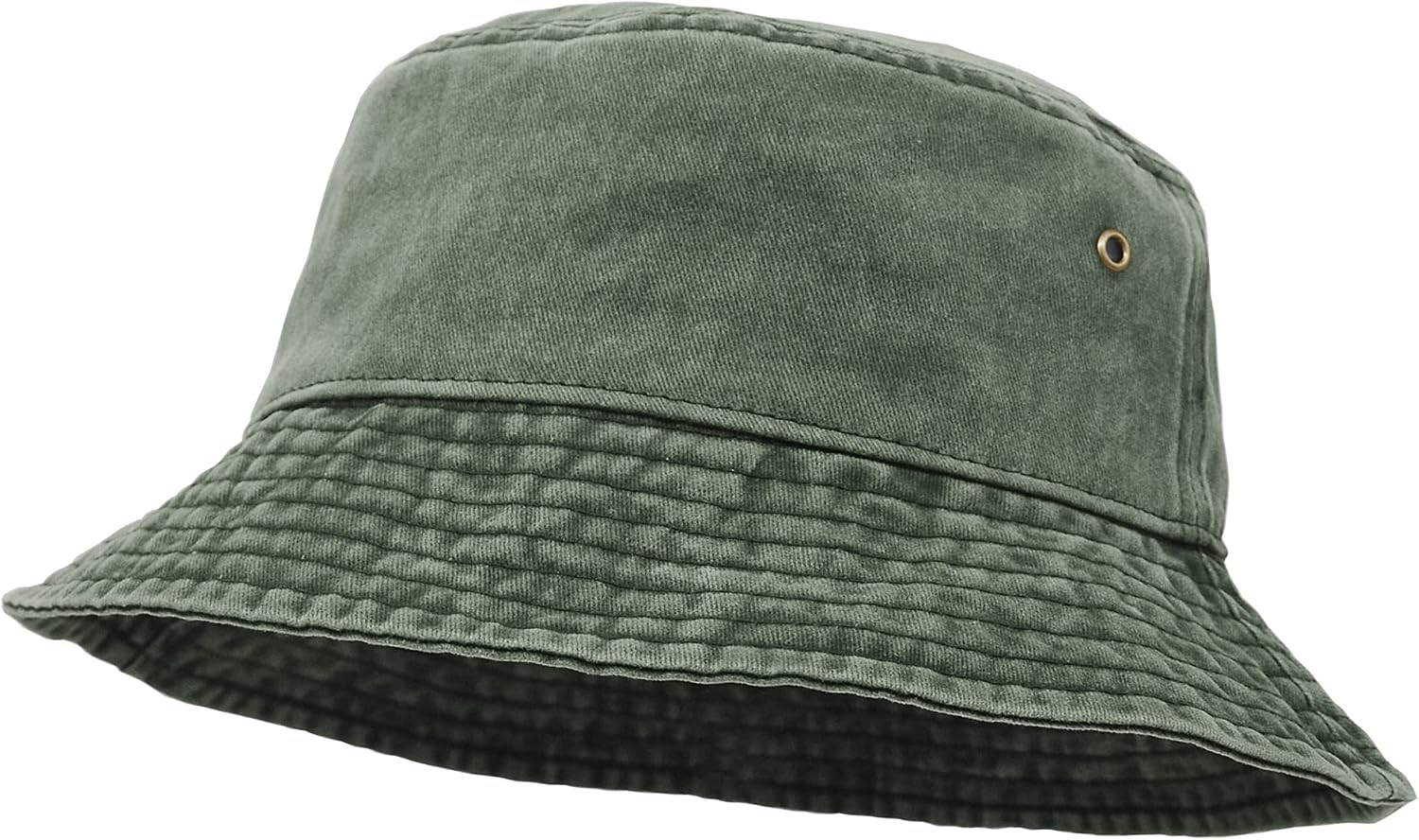 Washed Denim Wide Brim Bucket Hat Outdoor Flat Top