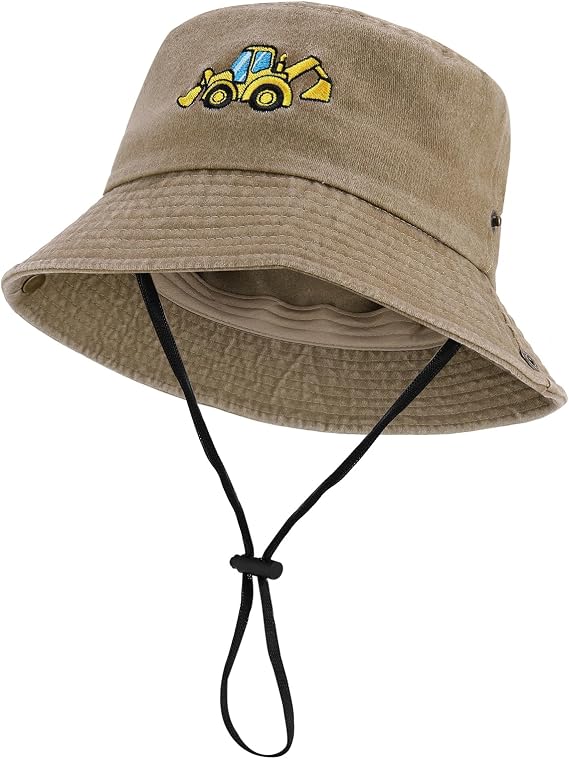 Toddler Bucket Hat with Chin Strap Adjustable for Boys - Image 2