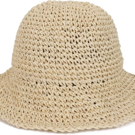Wide-brim soft packable beach hat